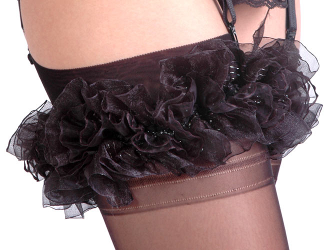 deluxe satin and lace garter 1